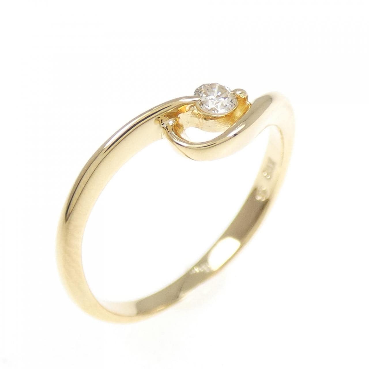 K18YG Diamond ring