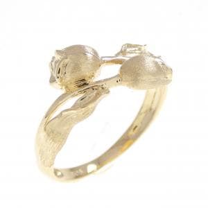 K18YG フラワー リング