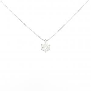 K18WG ソリティア ダイヤモンド ネックレス 0.327CT