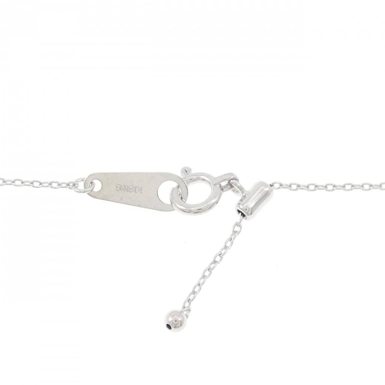 K18WG クロス ダイヤモンド ネックレス 0.05CT