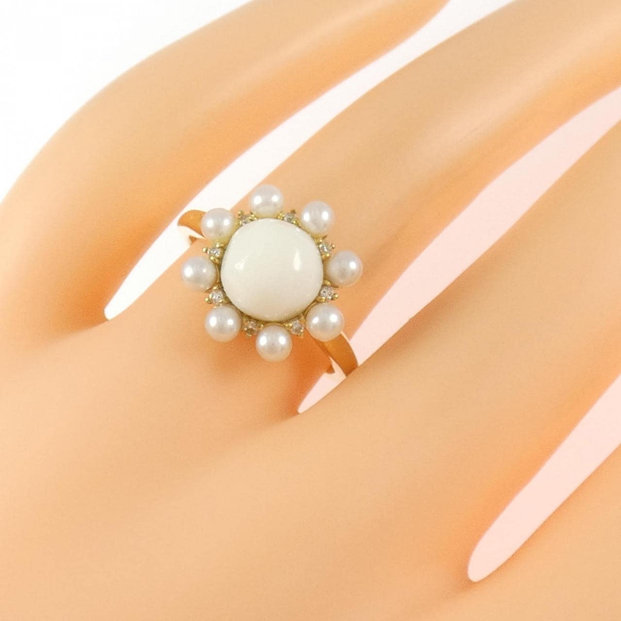 K18YG カラーストーン リング