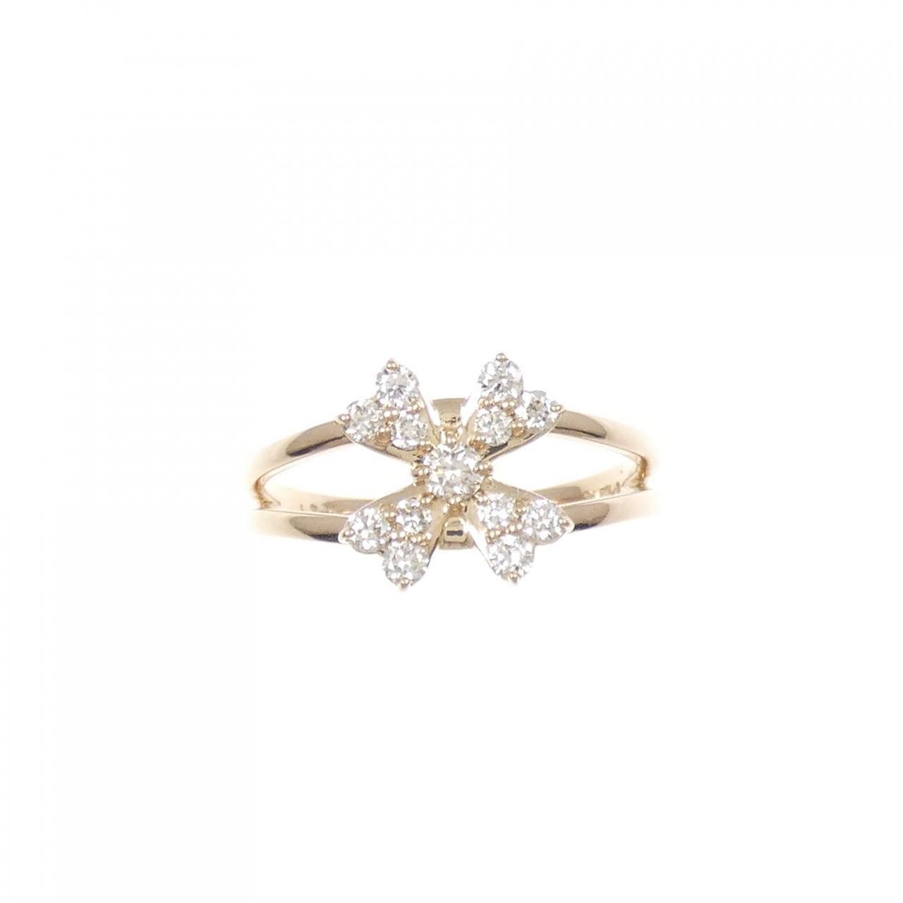 K18PG ダイヤモンド リング 0.41CT