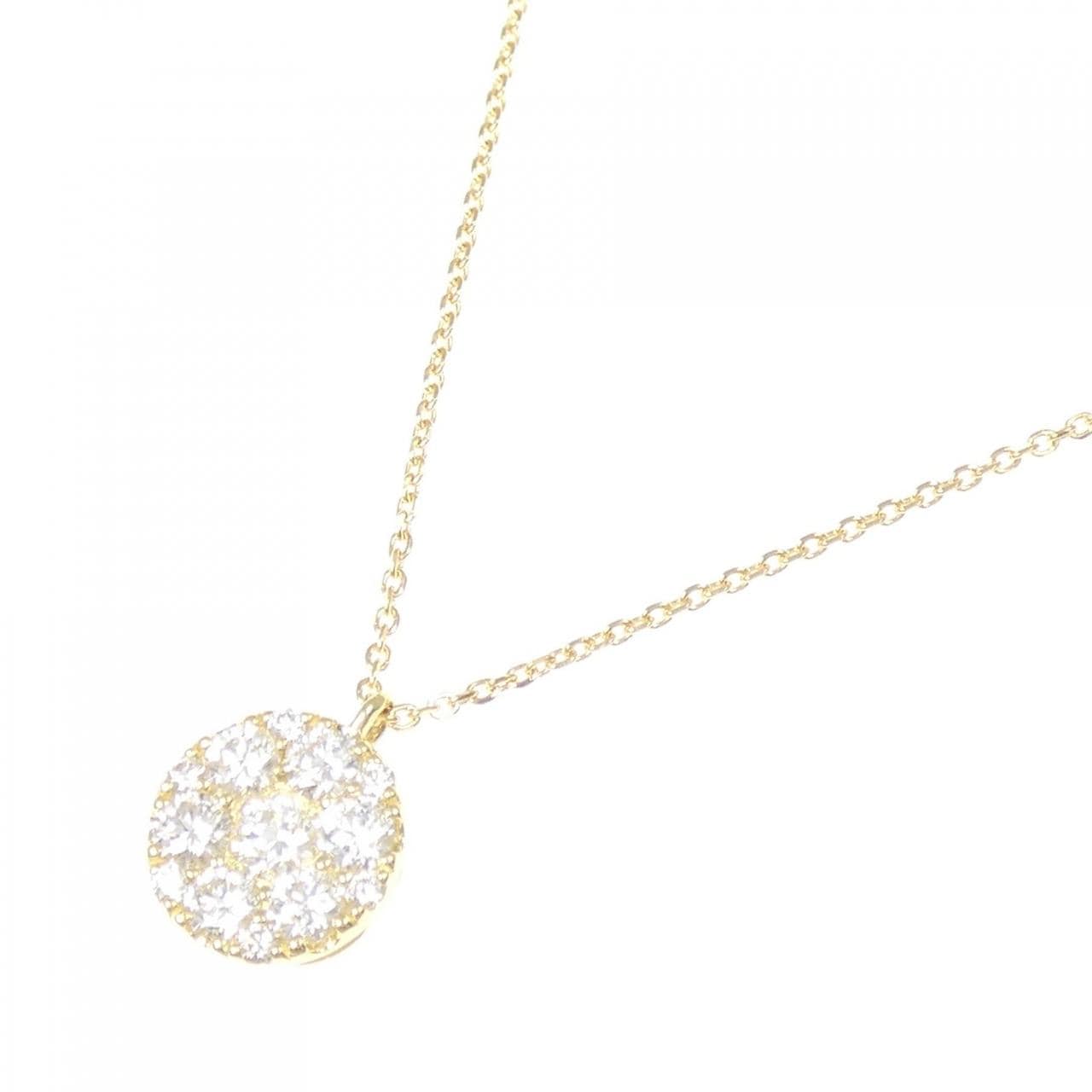 K18YG パヴェ ダイヤモンド ネックレス 0.7CT