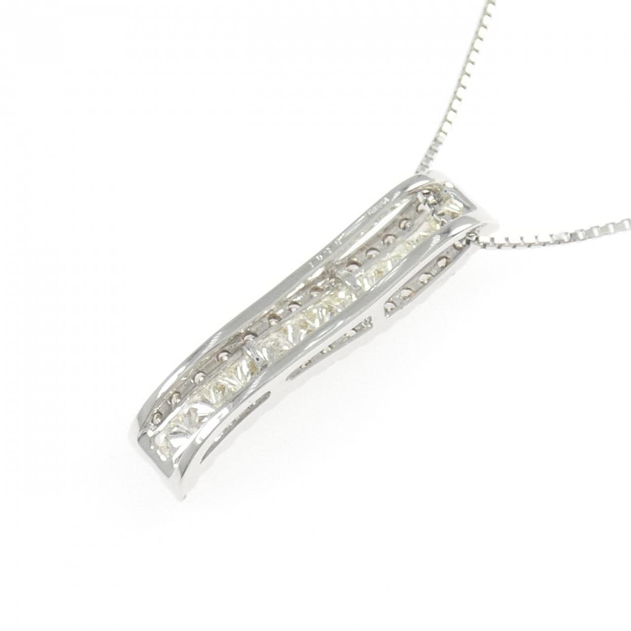 K18WG ダイヤモンド ネックレス 1.01CT