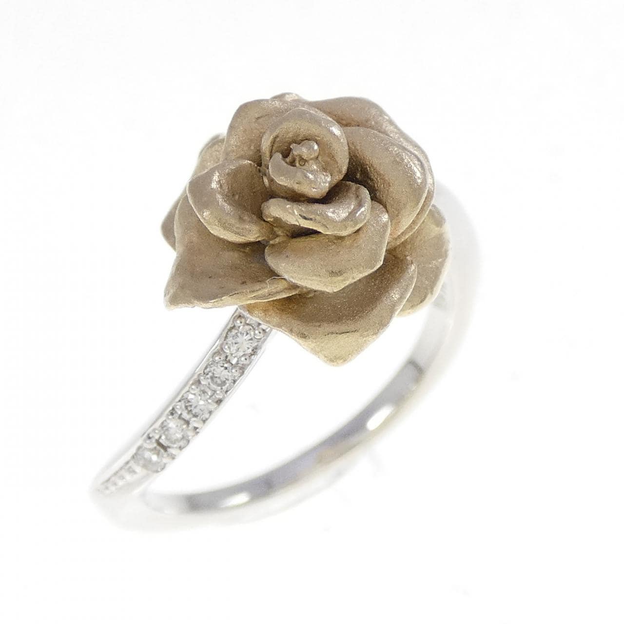 K18WG/K18YG ローズ ダイヤモンド リング 0.08CT