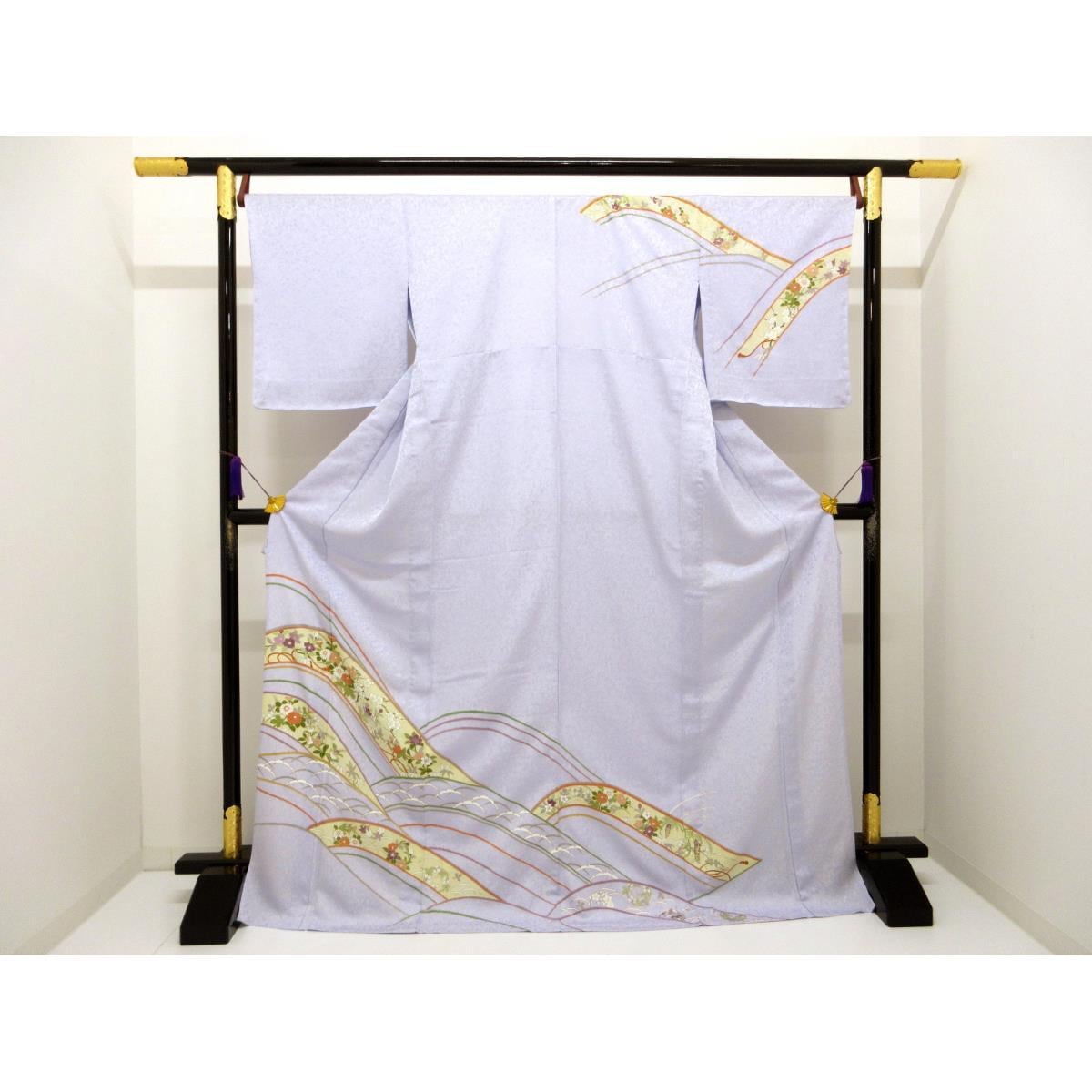 【未使用品】単衣　訪問着　友禅金彩加工