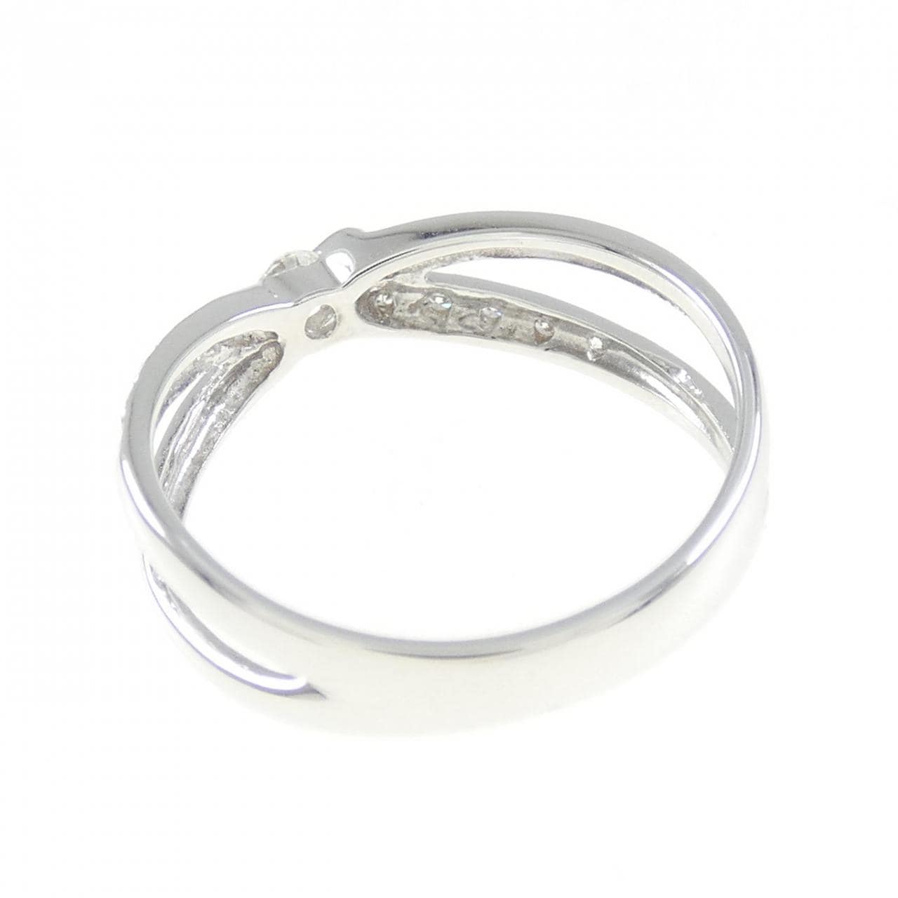 K18WG ダイヤモンド リング 0.12CT