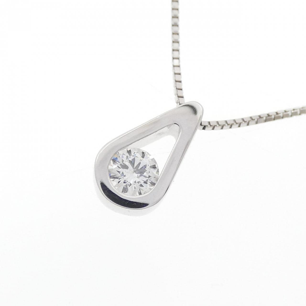 K18WG ダイヤモンド ネックレス 0.208CT