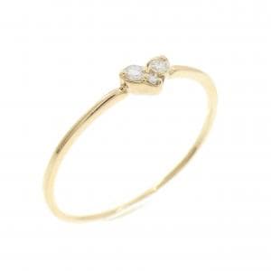 【リメイク】K18YG ハート ダイヤモンド リング 0.05CT