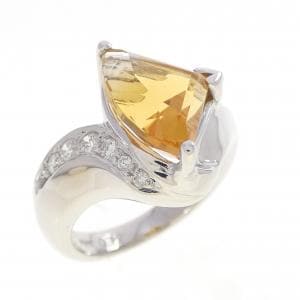 PT900 シトリン リング 3.06CT