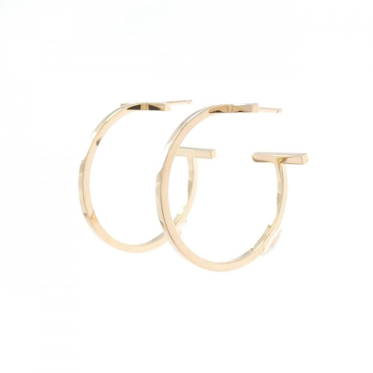 ティファニー Tワイヤー フープ ミディアム ピアス