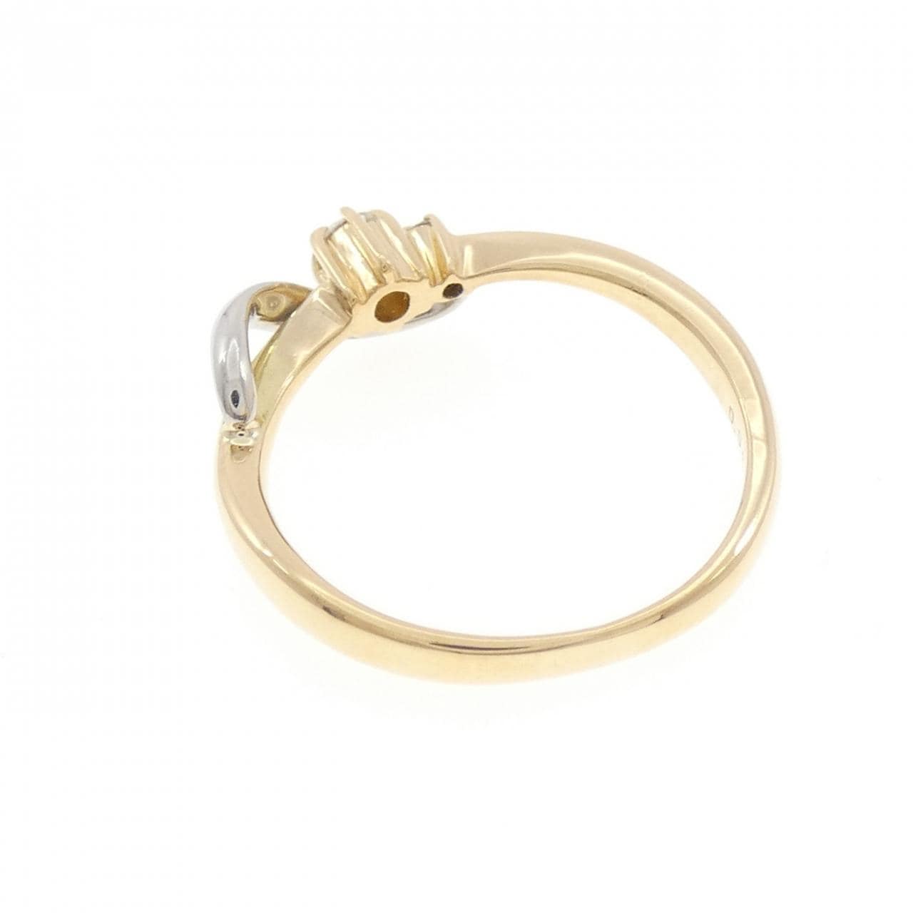 K18YG/PT900 ダイヤモンド リング 0.08CT