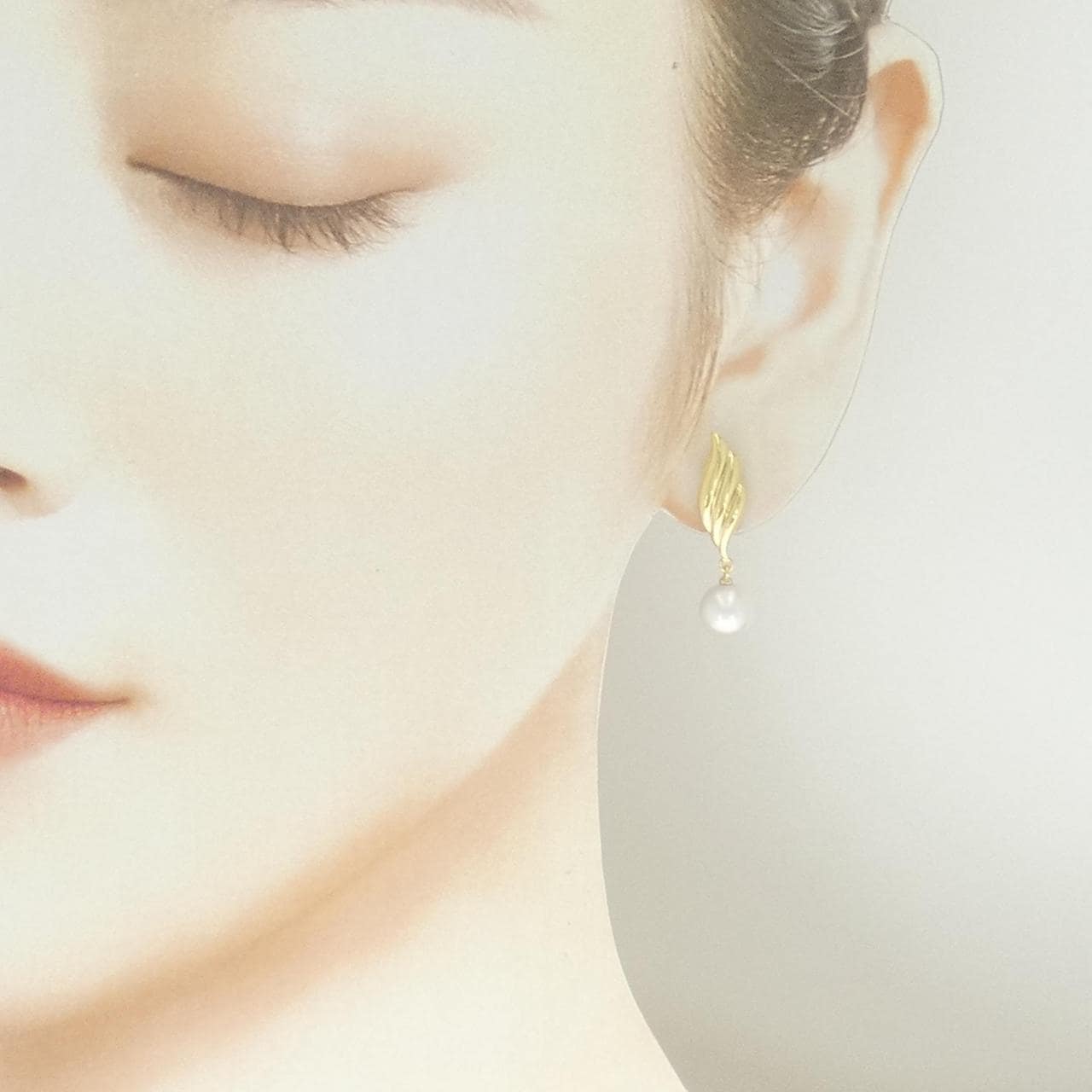 K18YG アコヤパール ピアス 7.1mm