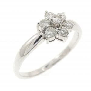 PT900 フラワー ダイヤモンド リング 0.30CT