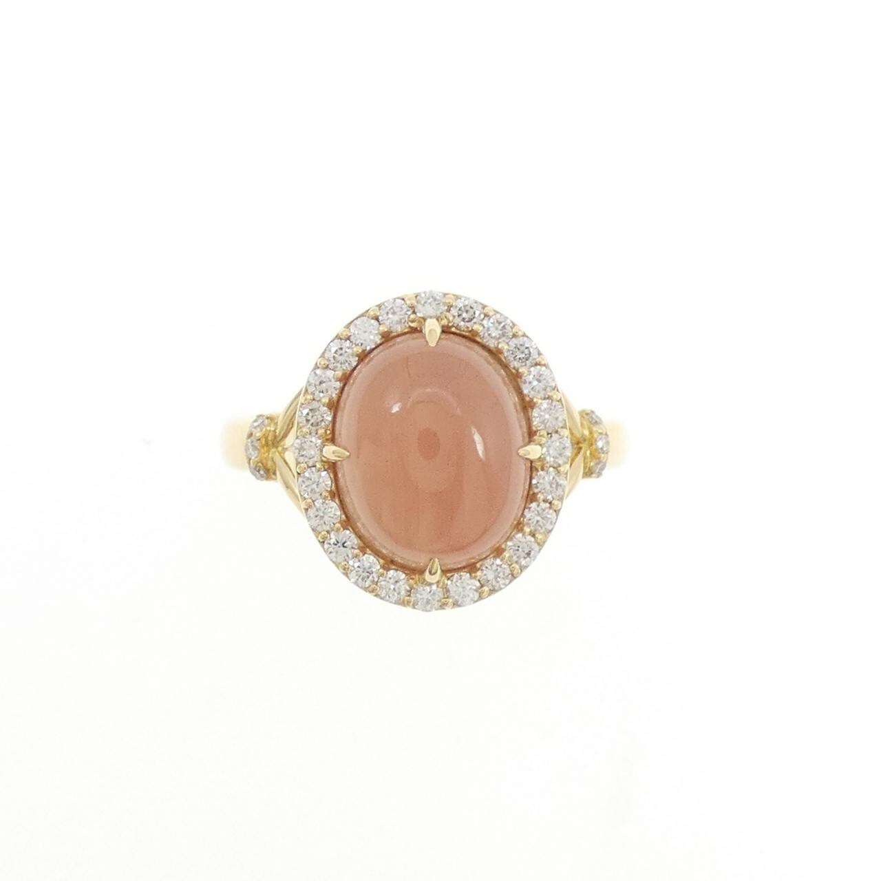 K18YG ロードクロサイト リング 4.97CT