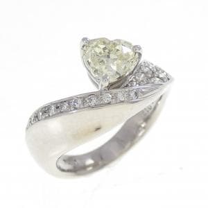 PT900 ハート ダイヤモンド リング 1.012CT