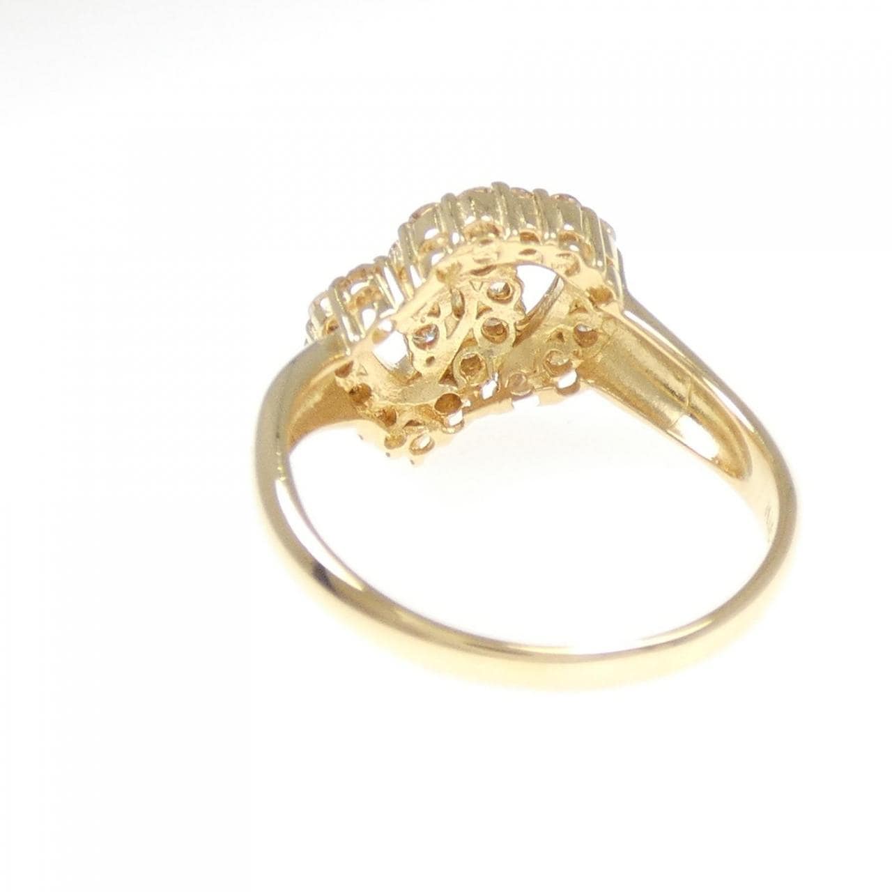 K18YG ハート ダイヤモンド リング 0.43CT