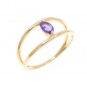 【新品】K18YG アメジスト リング
