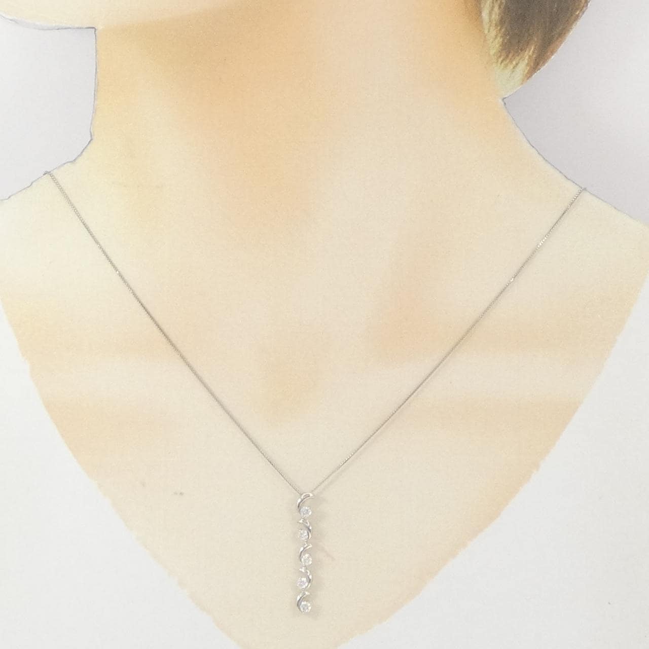 PT900/PT850 ダイヤモンド ネックレス 0.30CT