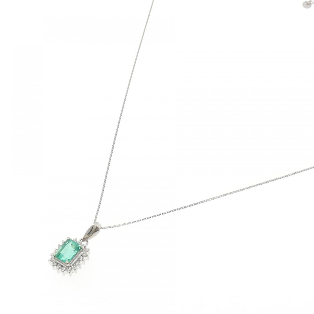 PT900/PT850 エメラルド ネックレス 0.885CT