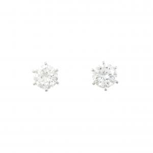 【リメイク】PT900/ST ダイヤモンド ピアス 1.013CT 1.038CT E-G SI2 Good