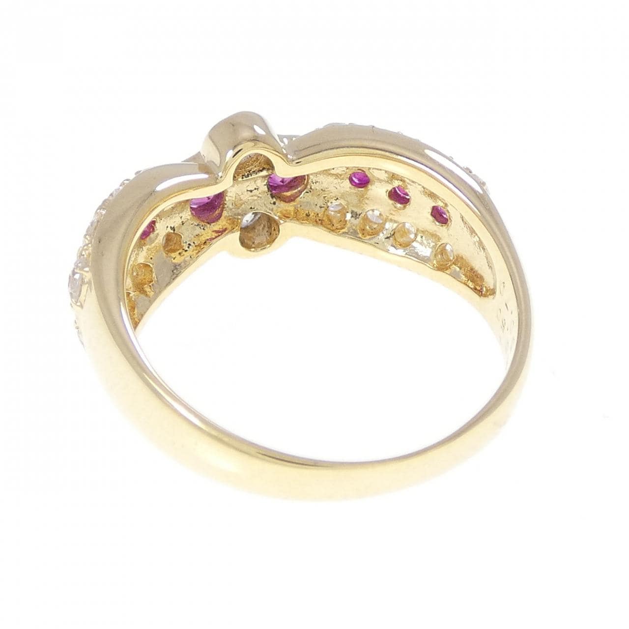 K18YG ルビー リング 0.50CT