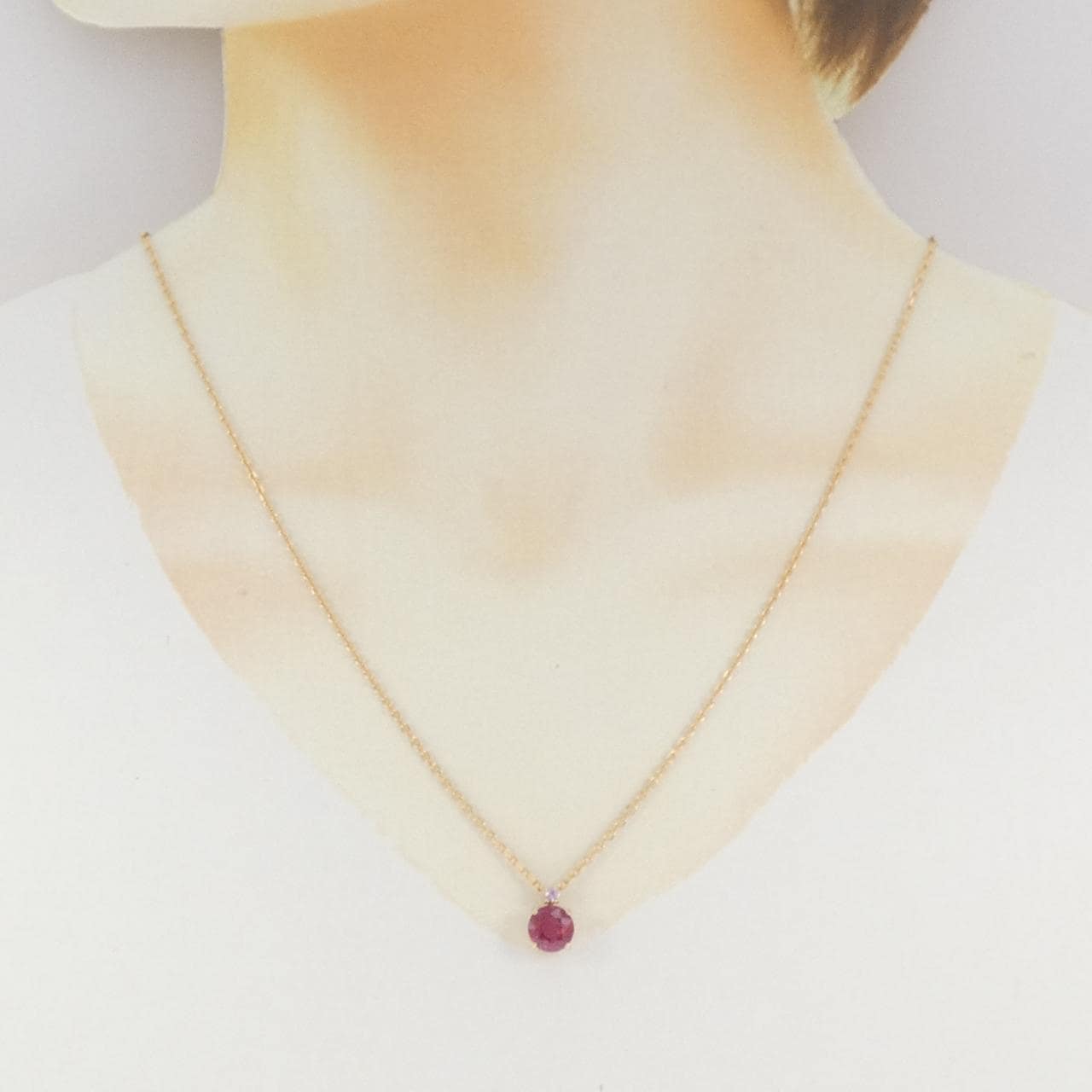 K18PG ルビー ネックレス 2.06CT