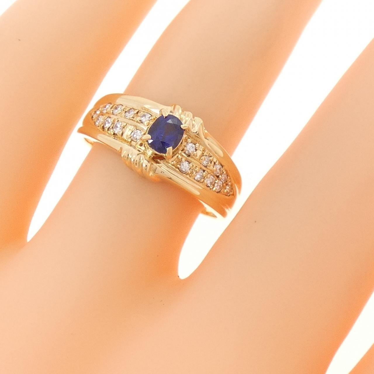 K18YG サファイヤ リング 0.26CT