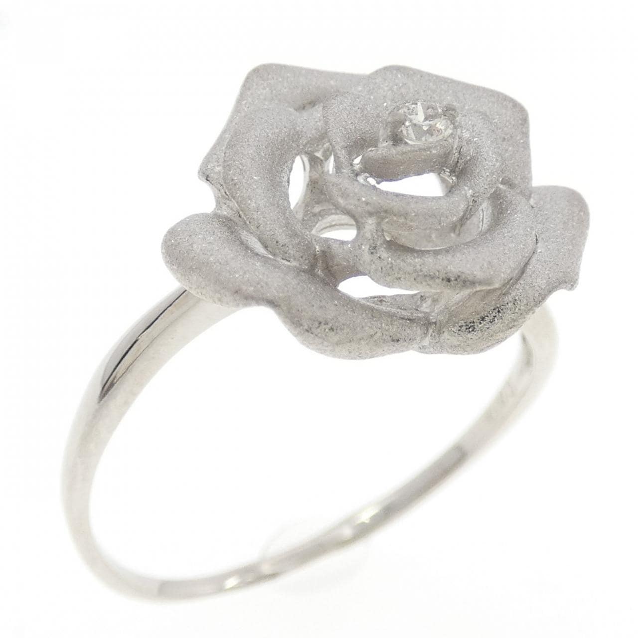 PT950 ローズ ダイヤモンド リング 0.03CT