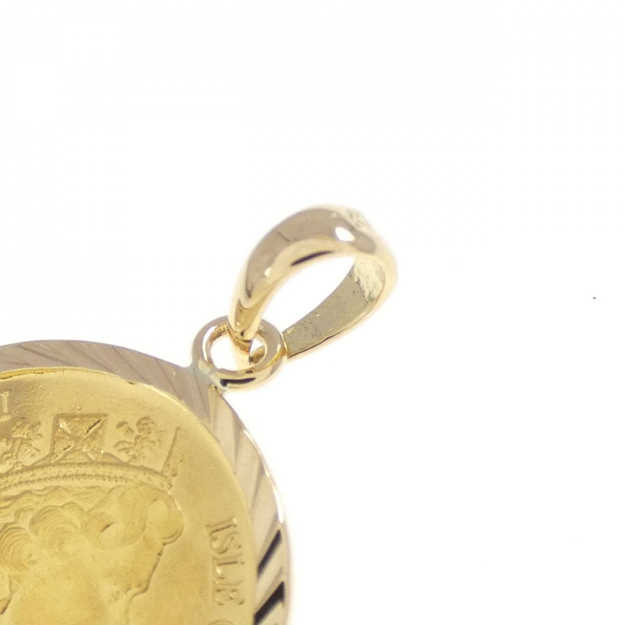 K18YG(枠) コイン ペンダント