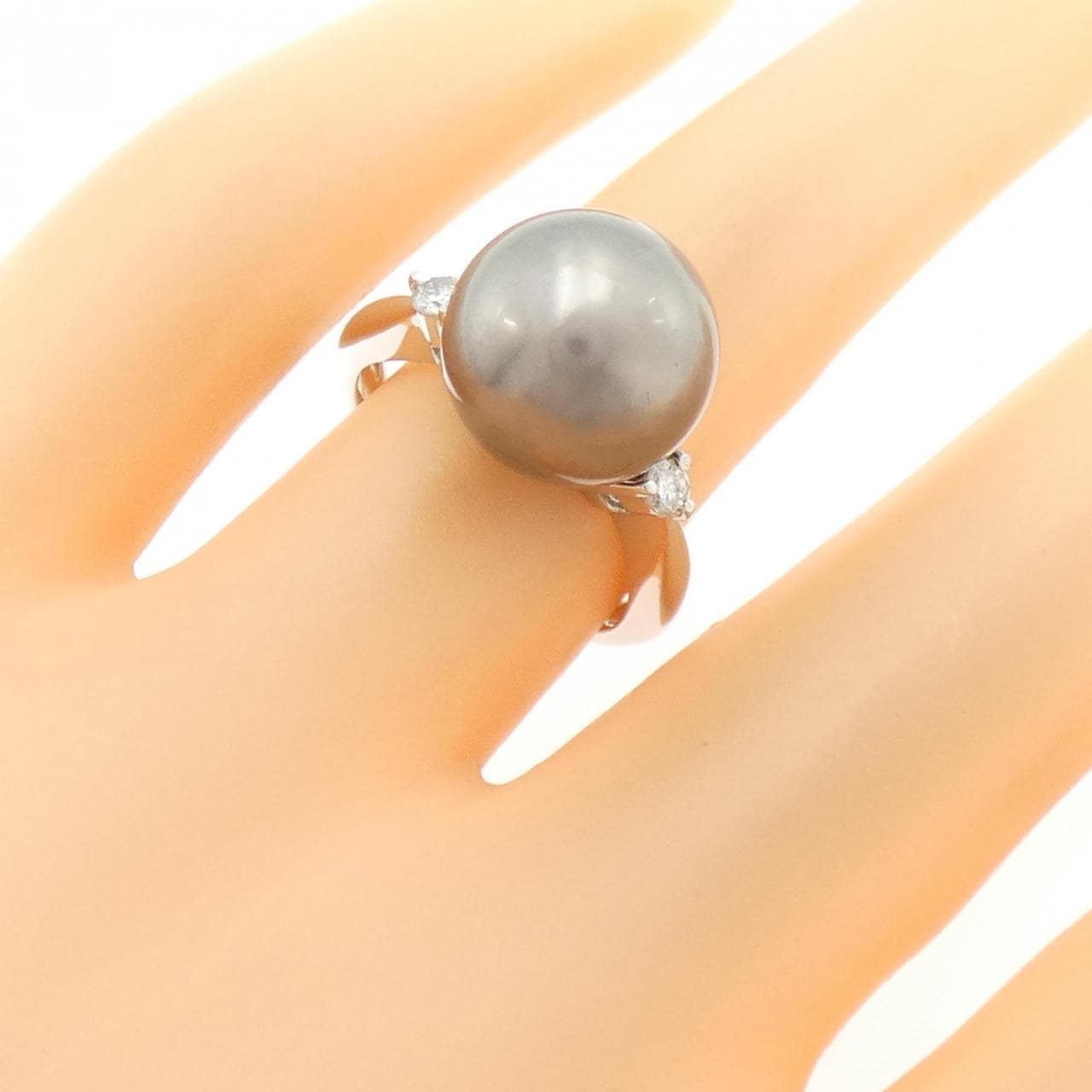 PT900 黒蝶パール リング 11.4mm