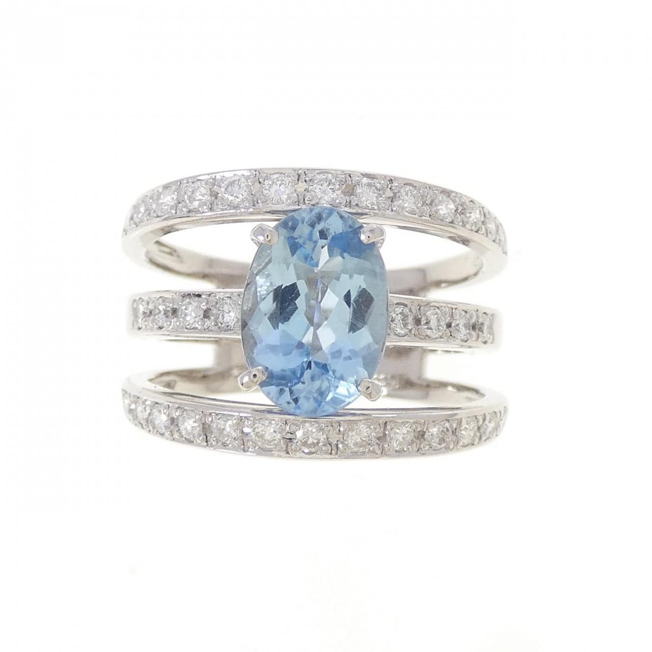 PT900 アクアマリン リング 2.07CT