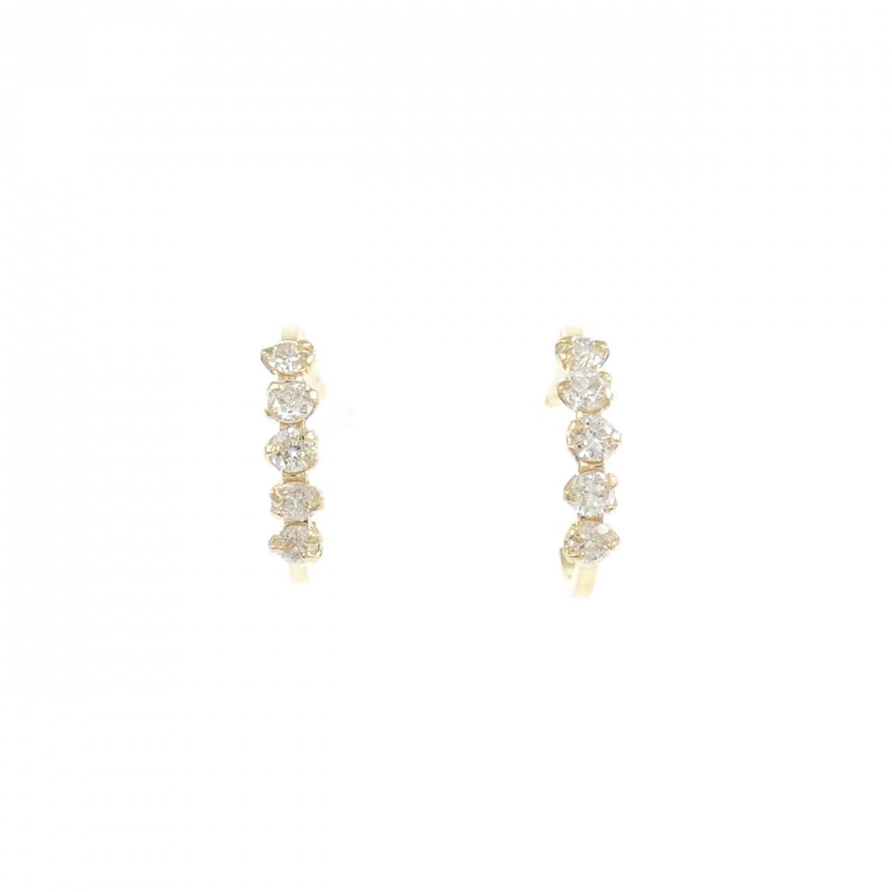 [新品] K18YG钻石耳环 0.14CT