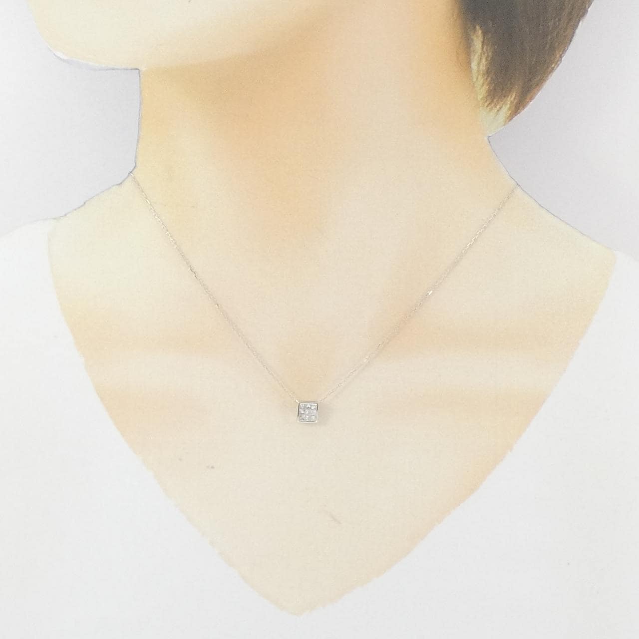 K18WG ダイヤモンド ネックレス 0.20CT