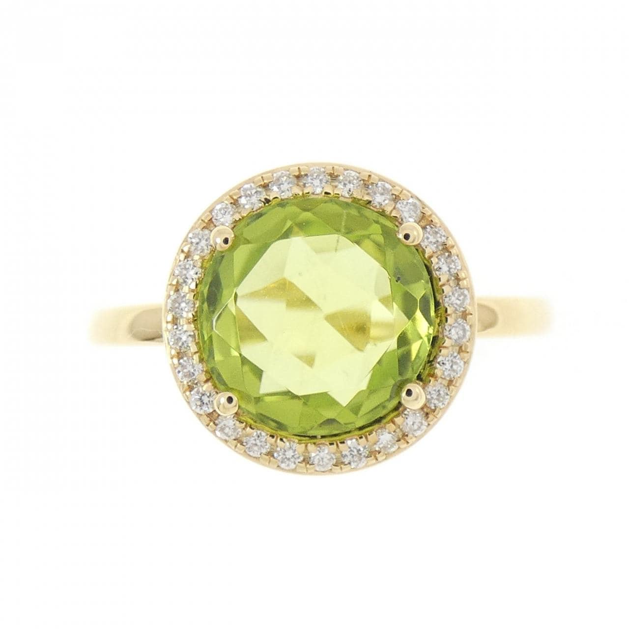【新品】K18YG ペリドット リング 2.12CT