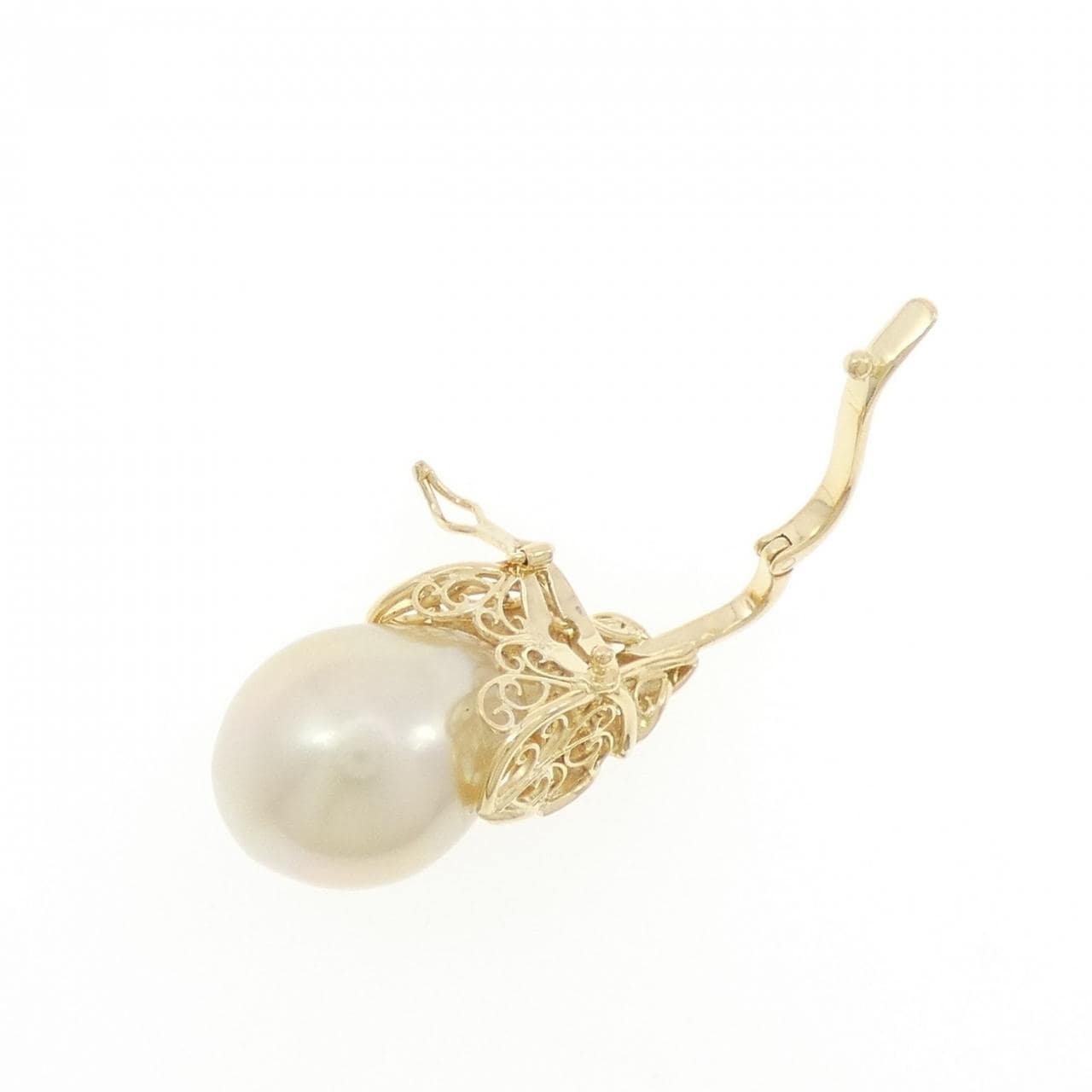 K18YG白蝶珍珠吊坠