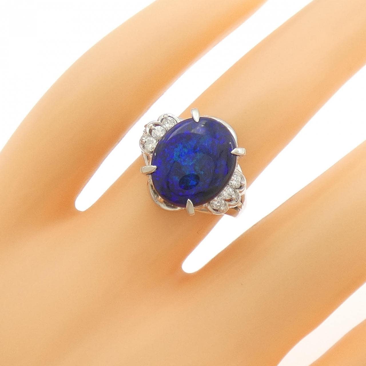 PT900 ブラックオパール リング 3.07CT