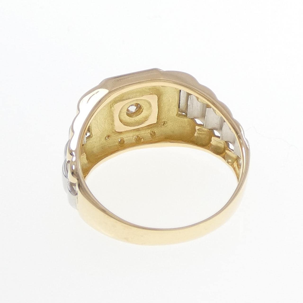 K18YG/PT900鑽石戒指 0.25克拉