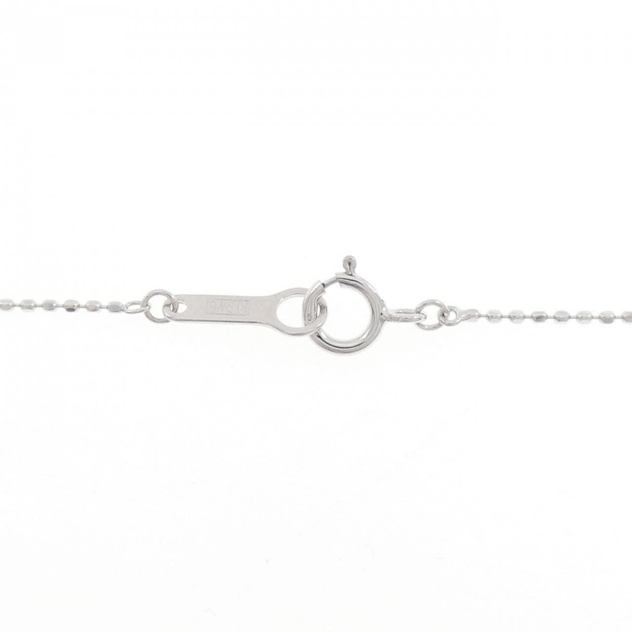 K18WG フラワー ルビー ネックレス