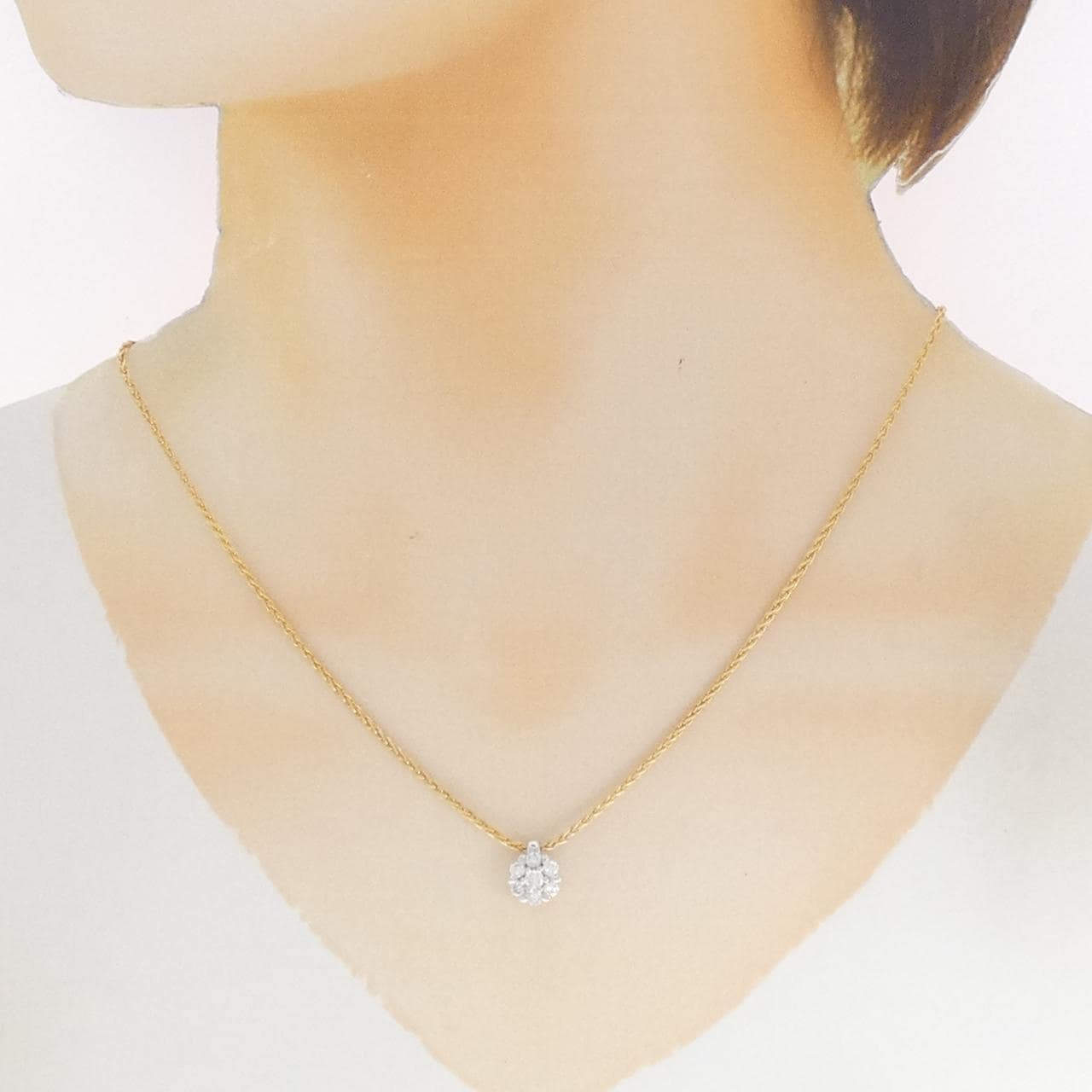 750WG/750YG ダイヤモンド ネックレス