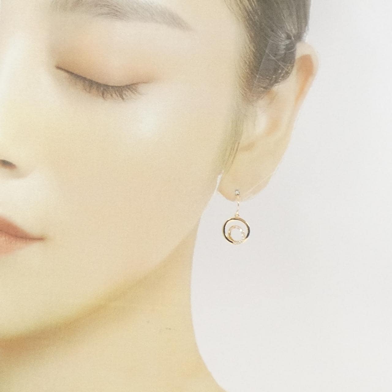 K18YG ダイヤモンド ピアス 0.10CT