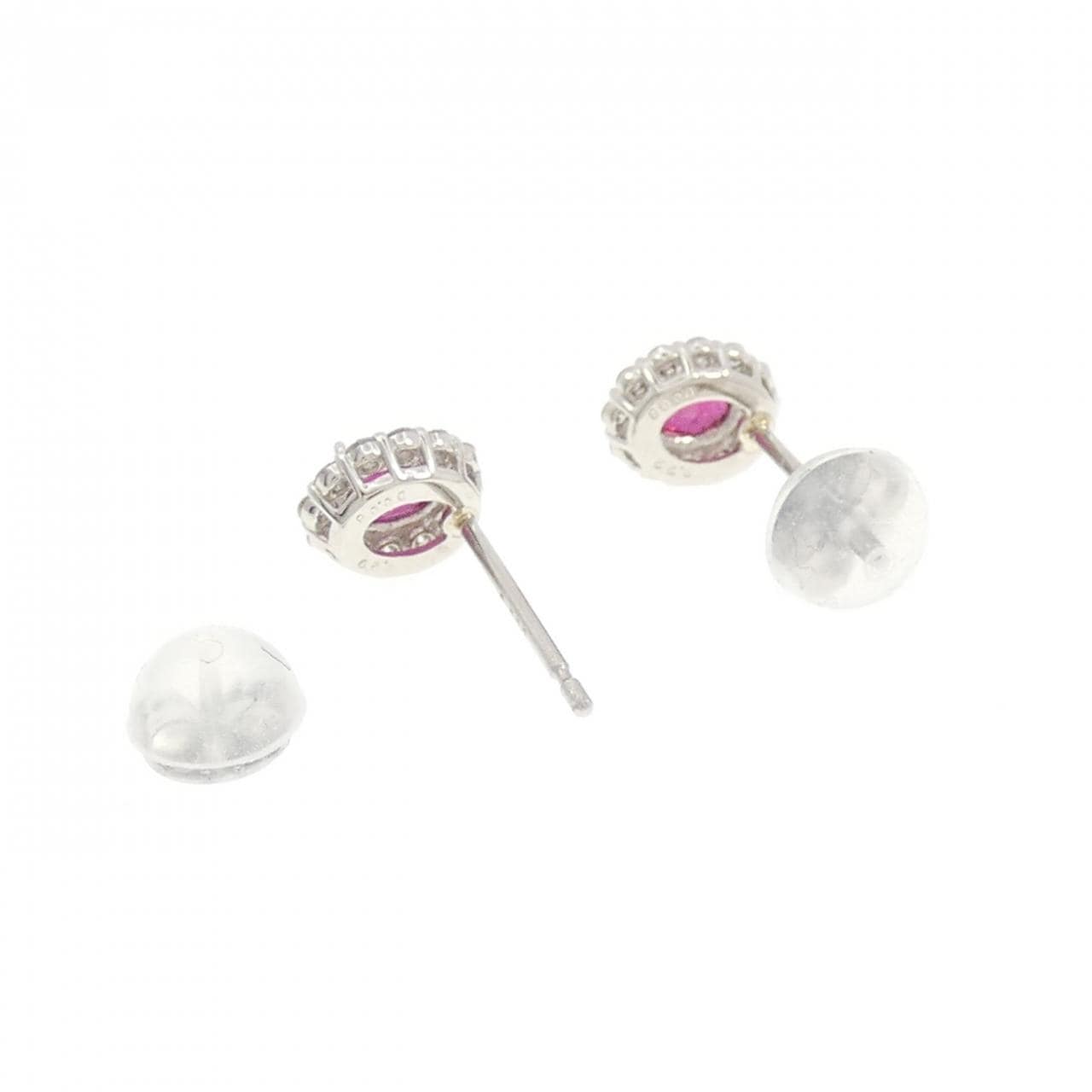 [新品] PT900 紅寶石耳環 0.51CT