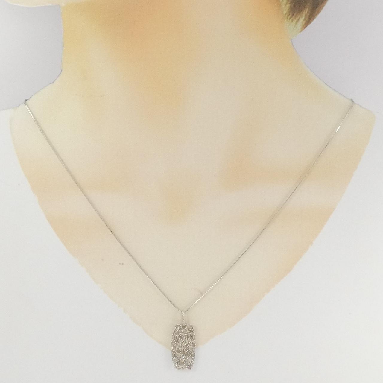 K18WG ダイヤモンド ネックレス 0.80CT