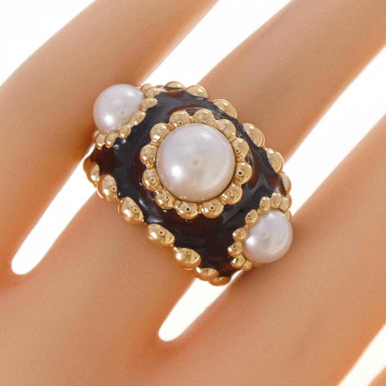 シャネル アコヤパール リング