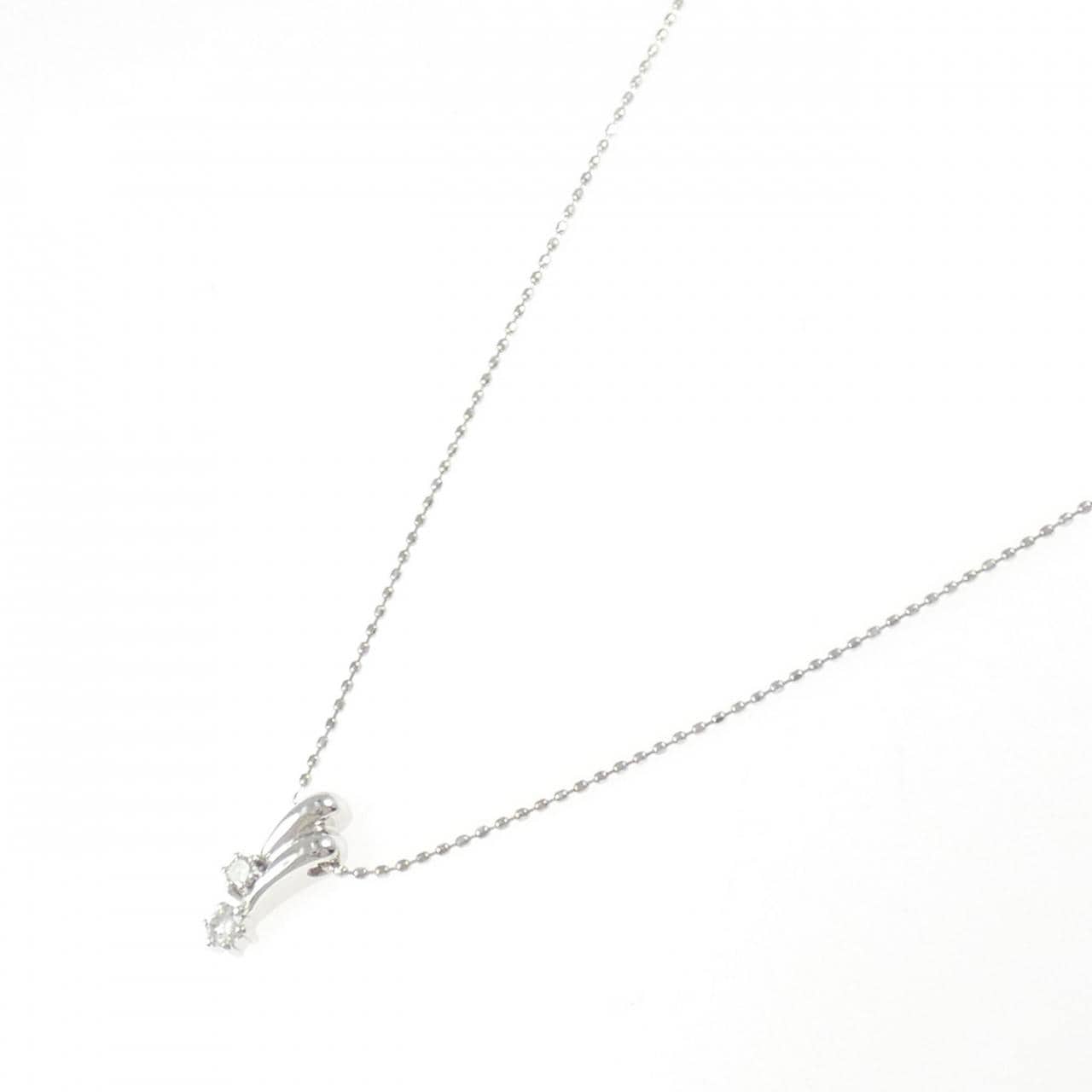 K18WG ダイヤモンド ネックレス 0.09CT