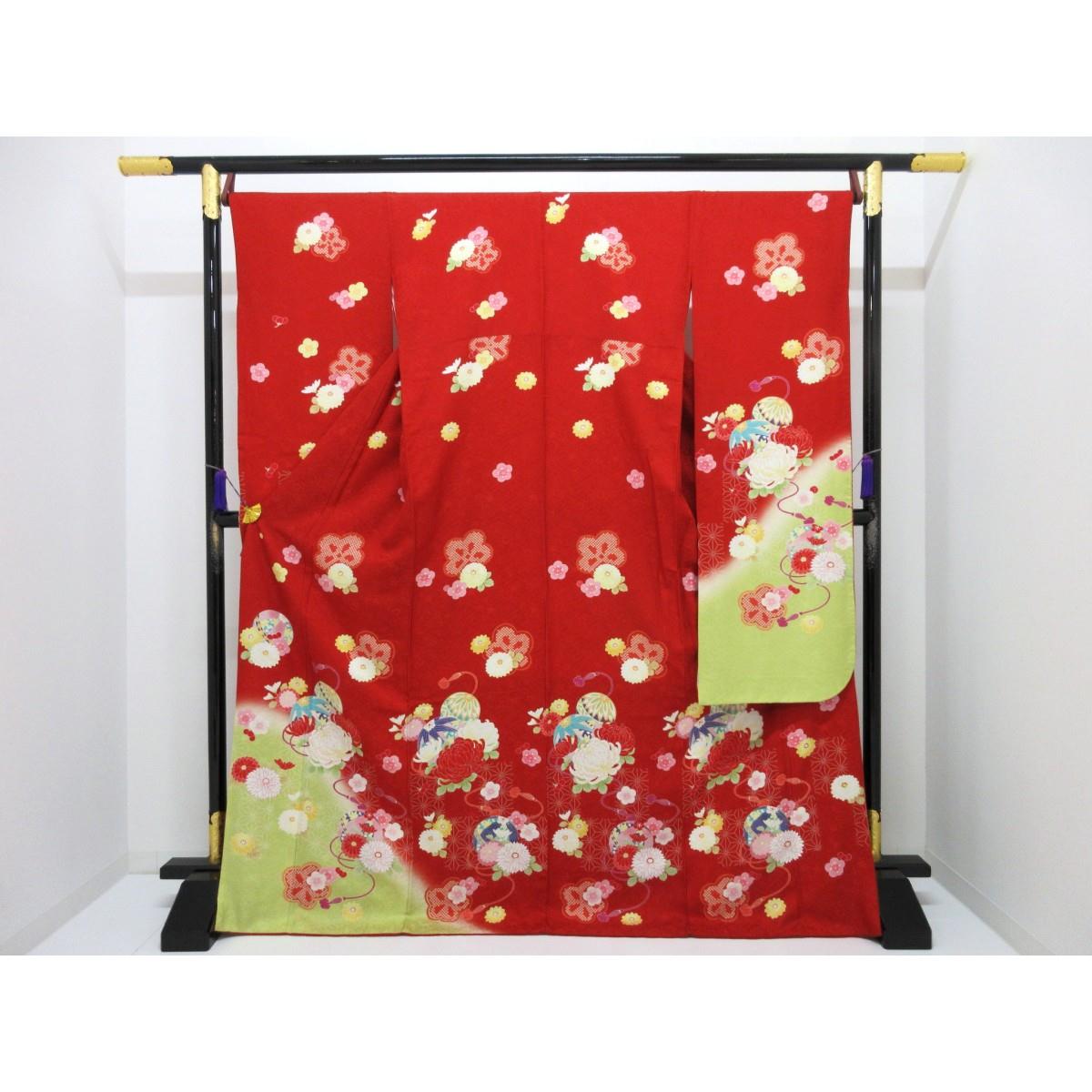 振袖　友禅加工ボカシ染
