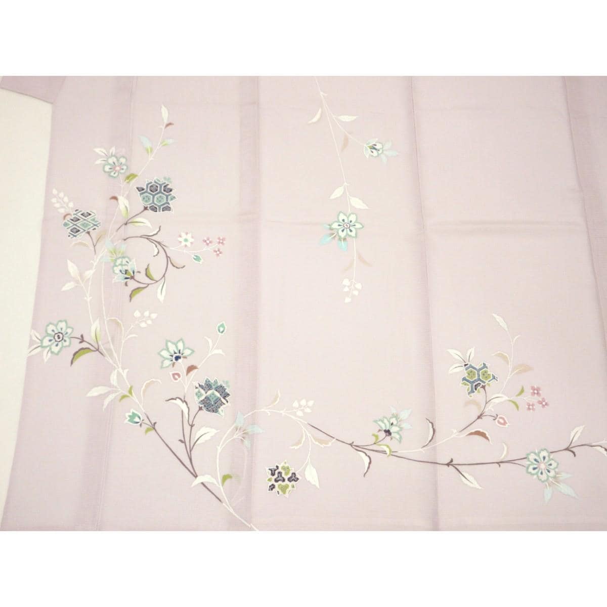 【未使用品】単衣　駒絽訪問着　友禅銀彩加工