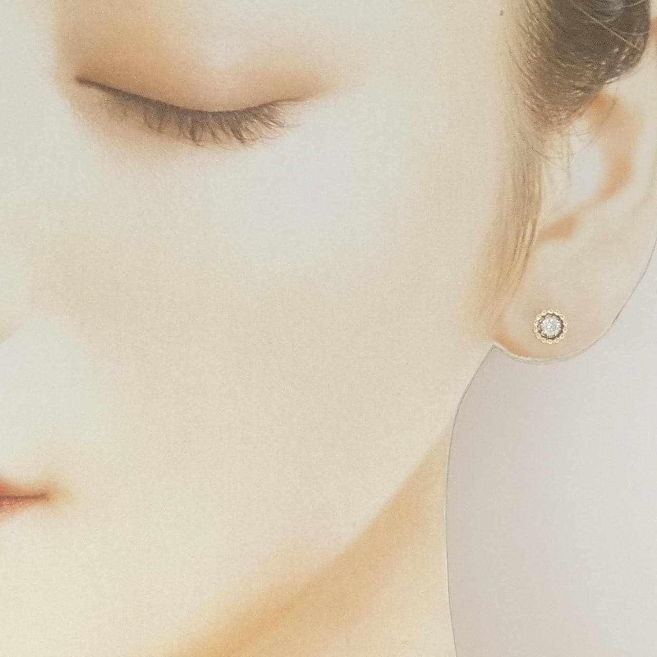 【リメイク】K10YG ダイヤモンド ピアス 0.14CT