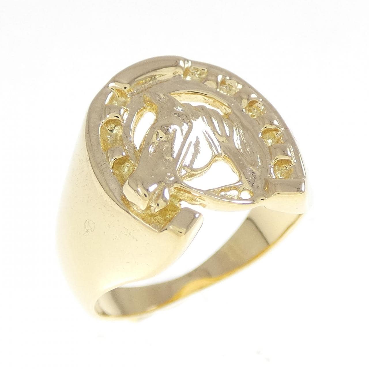 K18YG ホース リング