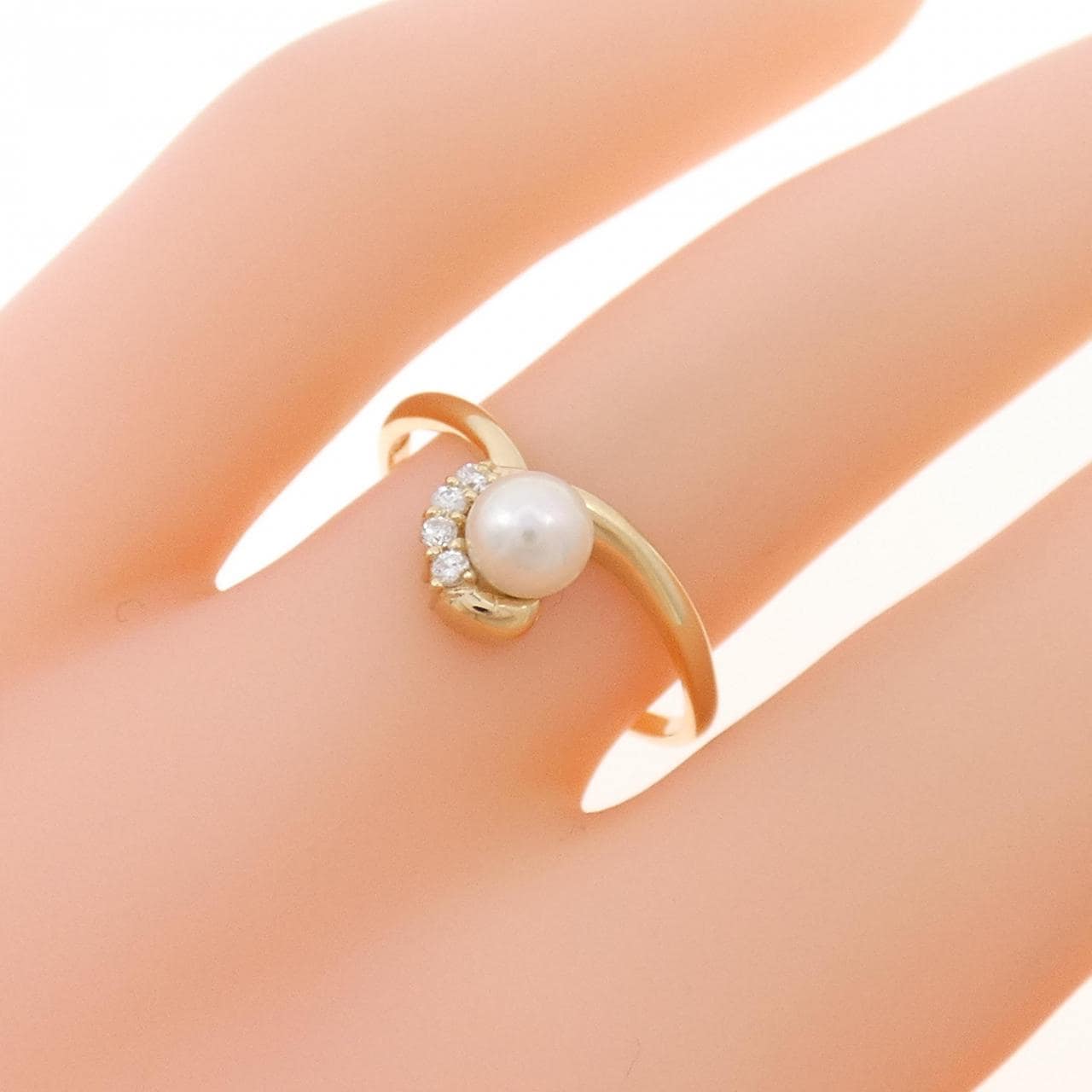 K18YG アコヤパール リング 4.5mm